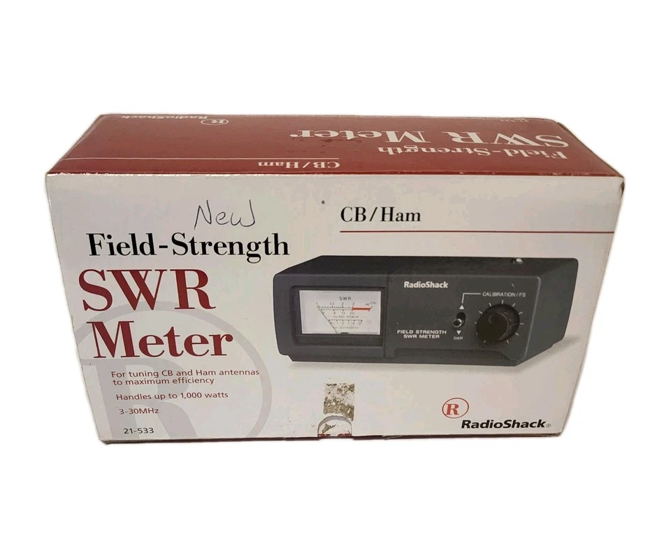 FIELD-STRENGTH SWR METER RadioShack 21-533 CB / HAM Up To 1000 Watts - Image 2 of 4