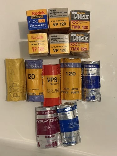 120 220 Expired Film Medium Format Camera 13 Rolls.  Black & white and color. - product listing photo