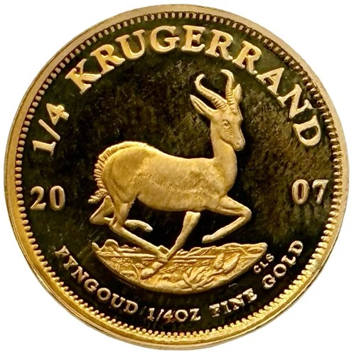 Photo of a 2007 Gold Krugerrand 1/4 oz from an eBay listing that sold on May 31, 2026