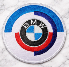 BMW AUTOMOTIVE EMBROIDERED IRON ON PATCH 3" ROUND FREE SHIPPING TRACKING