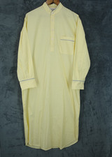 Derek Rose Nachthemd Herren klein gelb Harvie Hudson lang Baumwolle Loungewear
