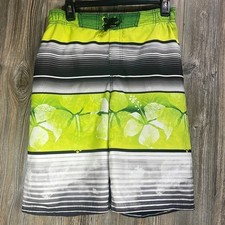 Zero X Posur Swim Trunks Youth Bathing Suit Size XL- 18/20 Yellow Green