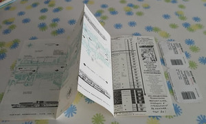 BATEAUX MOUCHES PARIS BROCHURE & MAP Foldout 2 TICKETS FOR 5/12/2009 Promenade