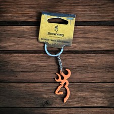 Browning Signature Automotive Logo Orange Keychain NEW key ring pendant genuine