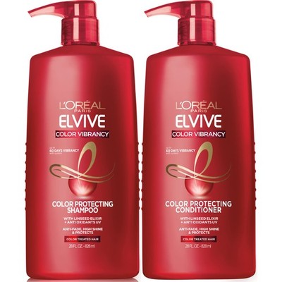 Elvive Color Vibrancy Protecting Shampoo and Conditioner Set for Color Treate...