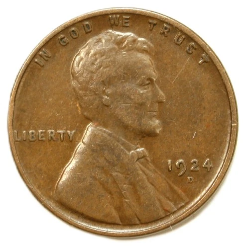 1924-D 1C BN Lincoln Cent- Choice EF-SMH933