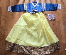 Hanbok Dress Girls Traditional Korean Apparel size 11. 150cm