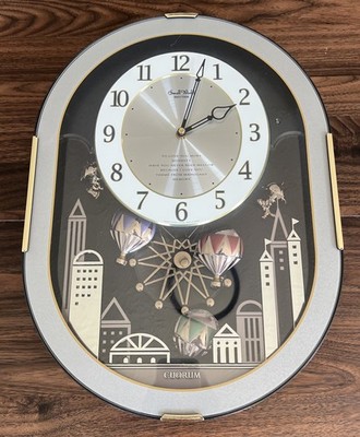 Rhythm Small World CUORUM Oval Musical Wall Clock Westminster Chime *Read*