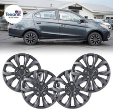 14 Inch Universal Hubcaps Wheel Covers Replacement for Cars, Grey Color R14 Hub