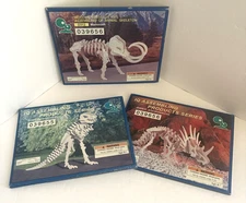 LOT of 3 Wooden Models Dinosaur Building Toy IQ Assembling Products Model Age 6+