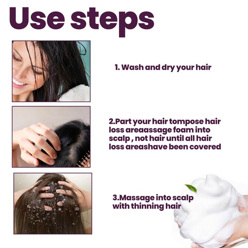 4 Bottles 60ml Hair Growth Foam Promote Nutrition Absorption Activate Follic TPG - Picture 7 of 24
