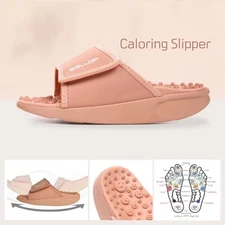 BALLOP Diet Caloring Women Slippers Asymmetry Acupressure Design Foot Massage