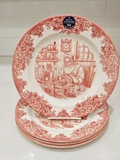 Royal Stafford Santa’s Workshop Christmas Plates Set of 2 Made in England