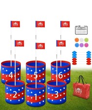 Golf Chipping Game for Adults Outdoor 6-Hole Set Golf Buckets Game Backyard NEW