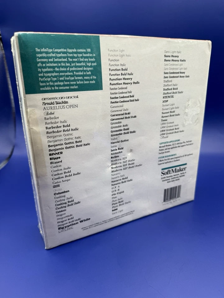 SOFT MAKER InfiniType Competitive Upgrade Vol. 1 & 2 (100 TrueType Gesichter) VERSIEGELT - Bild 4 von 4