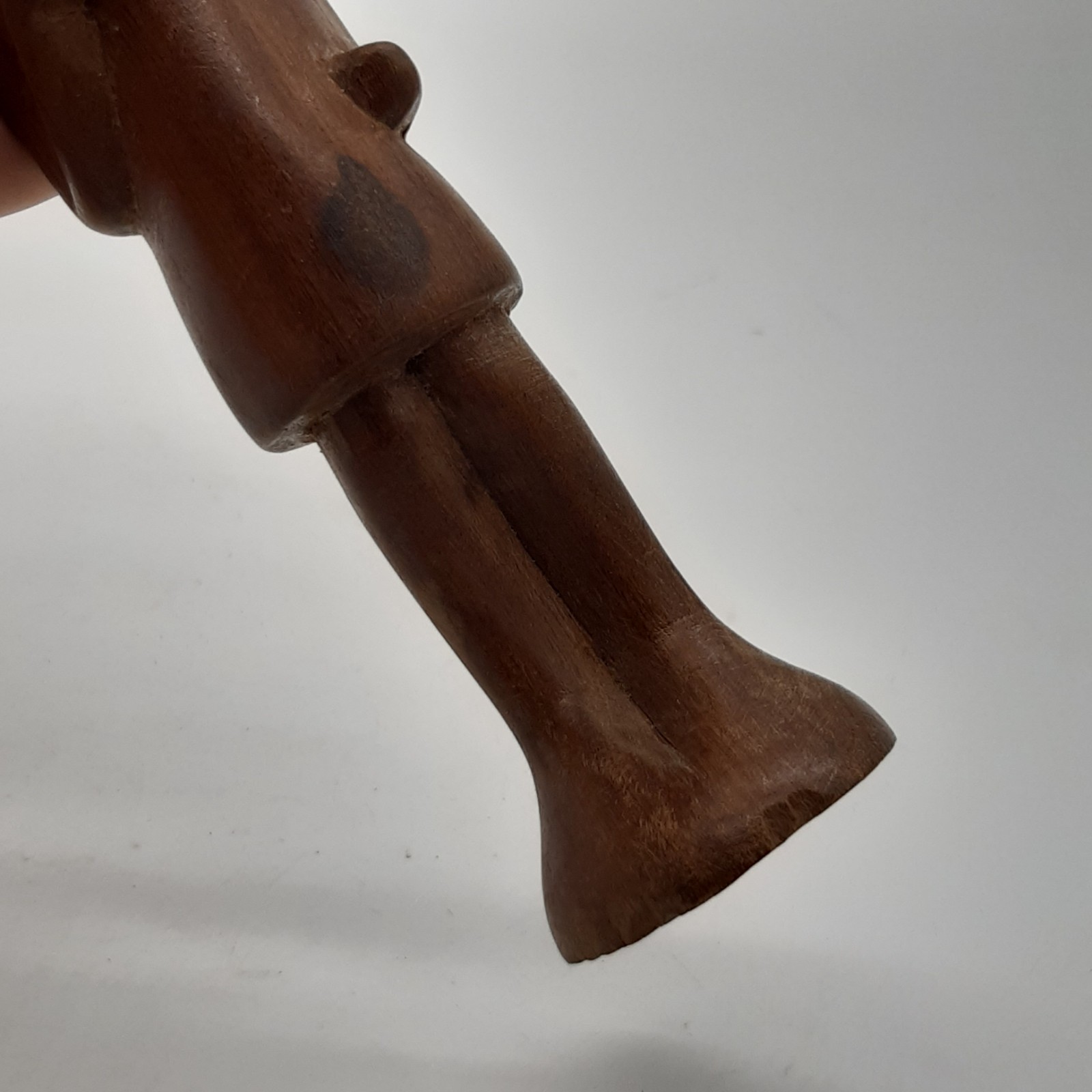 Vintage African Wood Carving Maasai Woman Figurine Metal Neck Rings Folk Art image 4