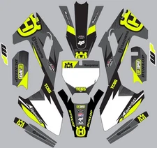 Graphic Kit for 2016-2023 Husqvarna TC65 TC 65 Stickers Decal Graphics on Chrome
