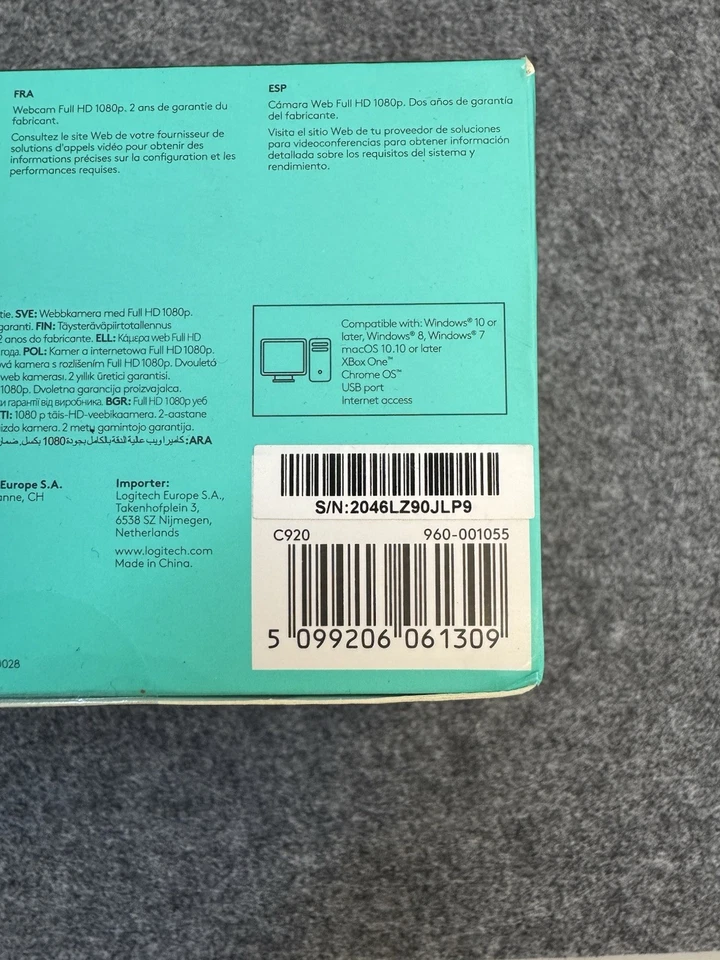 Logitech C920 HD Pro Webcam Neu - Bild 2 von 3