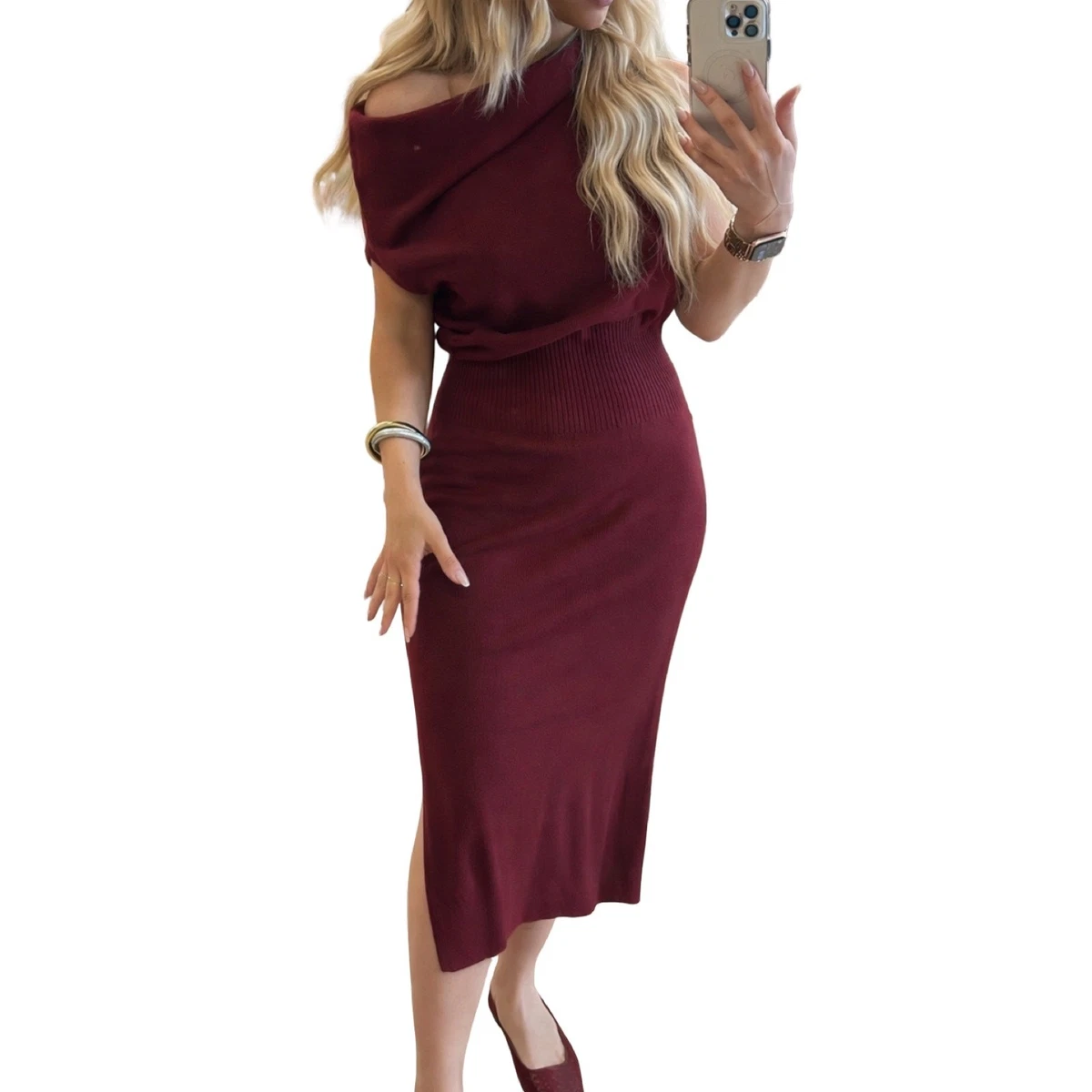 Off the Shoulder Sweater Dresses for sale | eBay