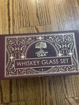 Whiskey Glasses Set of 2, 2x310 mL Whiskey Glass 2 Coasters Liquor Rocks Glasses