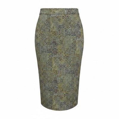 NEW PERUVIAN CONNECTION HIGH WAIST TRIBAL PRINT MIDI SKIRT SZ 10