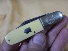 Rough Ryder Yellow Smooth Bone Two Blade Barlow 3 3/8" Pocket Knife