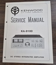 Kenwood KA9100 Amplifier Service Manual - OEM