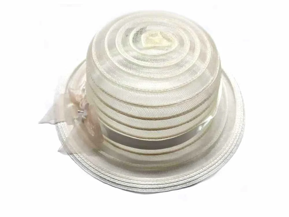 beige bow tie hat girl elegant ceremony girl hat baby children
