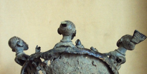 ELABORATE BRONZE ROYAL TIKAR KING PRESTIGE HEADDRESS Mask African Carving XRARE! - Picture 11 of 11