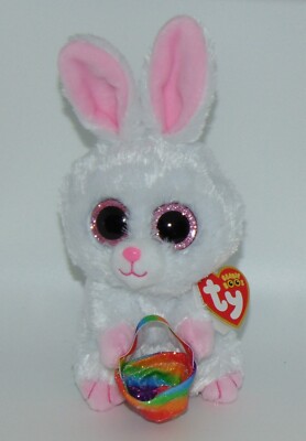 New! Ty Beanie Boos SUNDAY Easter rabbit holding basket 6'' size nwt's