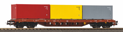 Piko H0 24539 Containertragwagen SNCB V beladen mit 3 Container Neuware