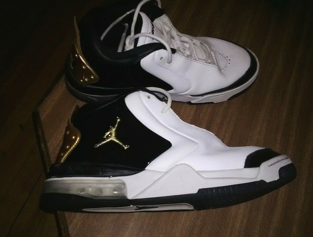 Nike Air Jordan Big Fund PRM Premium Black White Gold Shoes Ci2216-100 Mens 12 for sale online 