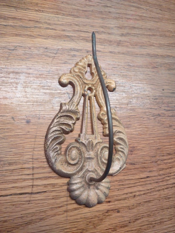 Vintage Cast Iron Paper receipt Hanger  Spike 6" hook 