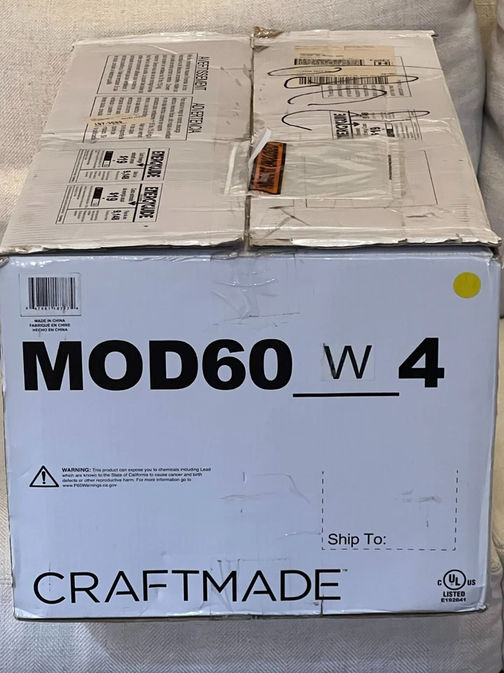 NEW Craftmade Moderne 60" White Ceiling Fan w/LED Light - White Blades (MOD60W4) - Image 2 of 4