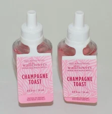 2 BATH & BODY WORKS CHAMPAGNE TOAST WALLFLOWER FRAGRANCE REFILL BULB PLUG IN