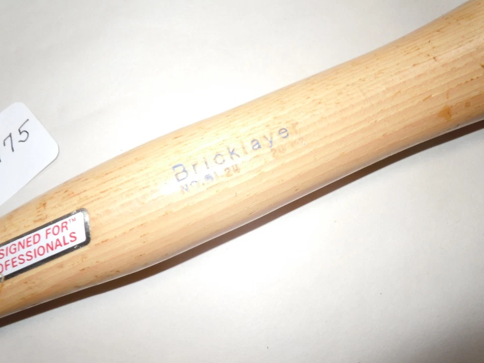 VAUGHAN vintage nº Martelo BL24 alvenaria pedra tijolo pedreiro 24 oz com cabo de nogueira - Imagem 4 de 4