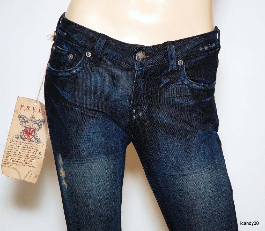Nwt 224 PRVCY Santa Monica Bootcut Jeans Denim Pants Trousers Old Gold 25