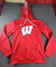 Mens Red Small Wisconsin Badgers NCAA Champion Hoodie Sweatshirt Football