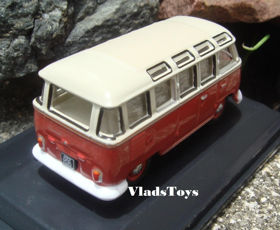 Oxford Militar 1/76 Volkswagen T1 Samba Bus Sellado Cera Rojo/Beige Gris 76VWS001 Foto 3 de 4
