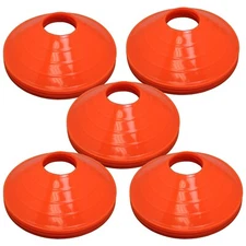 50 Orange Disc Cones Soccer Football Track Field Marking Coaching Practice