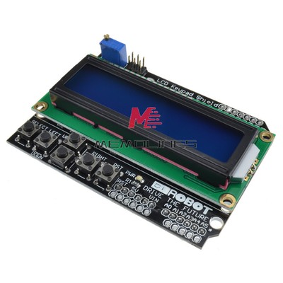 1602 LCD Display Backlight Board Keypad Shield For Arduino LCD Duemilanove Blue