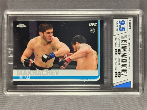 2019 Topps Chrome UFC #92 Islam Makhachev Rookie Card RC HGA 9.5 Gem Mint