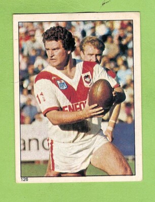 その他 SCANLENS 1984 NRL RUGBY LEAGUE STICKERS 1984 RUGBY LEAGUE STICKER #126 CRAIG YOUNG, ST GEORGE DRAGONS