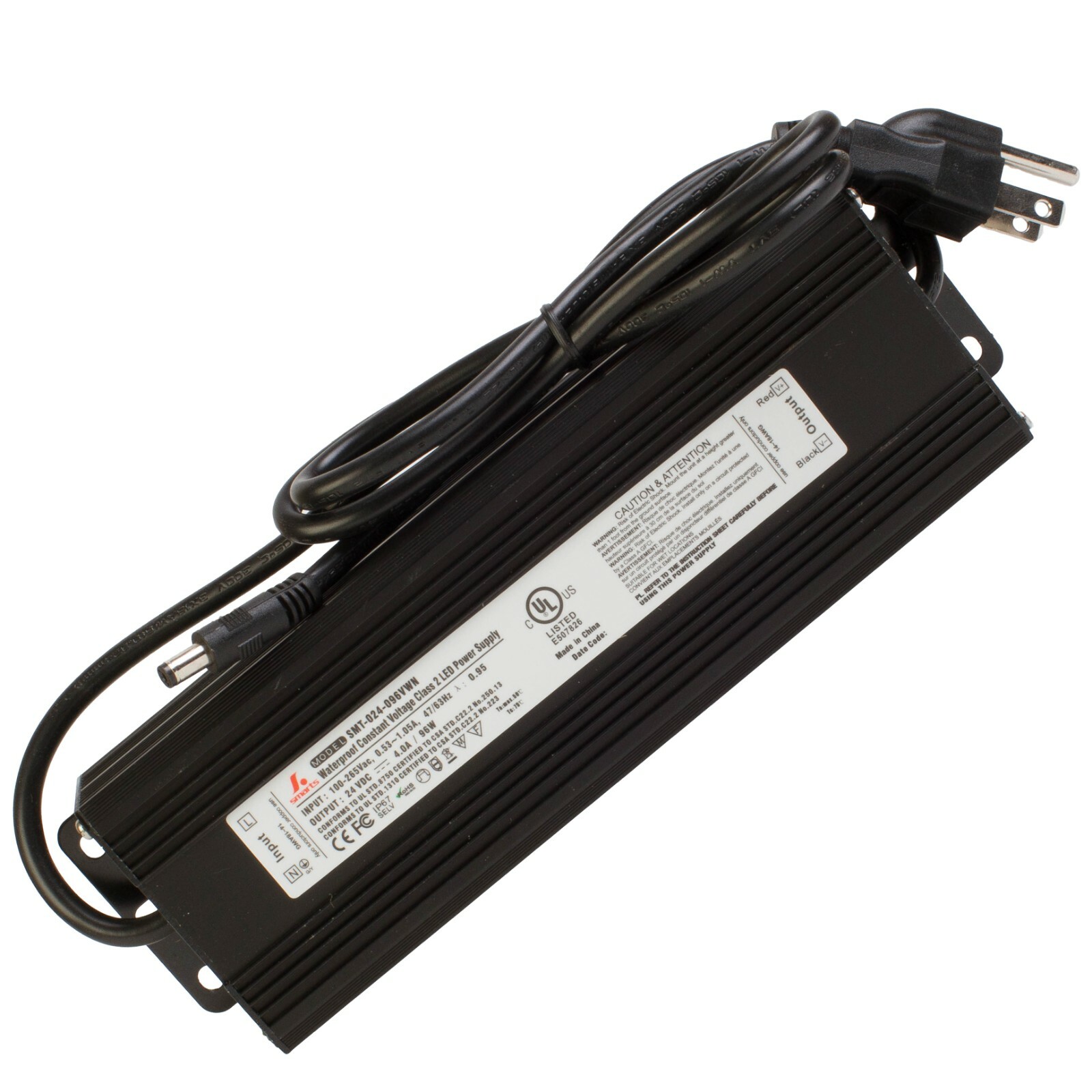 UL LISTED LED Light Power Supply driver 24V 4A 96W Class 2 waterproof