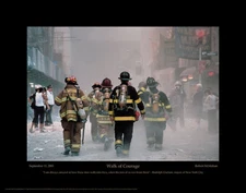 WALK OF COURAGE 9/11 FIREFIGHTER WORLD TRADE CENTER 8x10 GLOSSY PHOTO