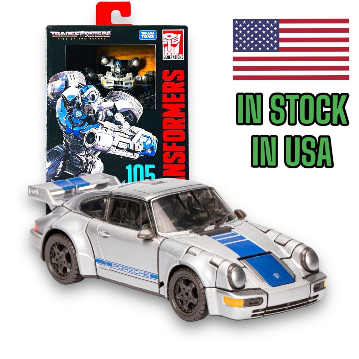 Transformers Studio Series Mirage 105 Deluxe Porsche Autobot Rise