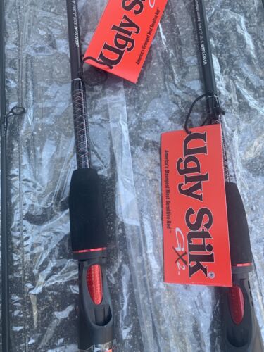 qty 2 GX2 Ugly Stik Spinning Rods 5’10” 2pc Medium US Seller - Picture 2 of 7