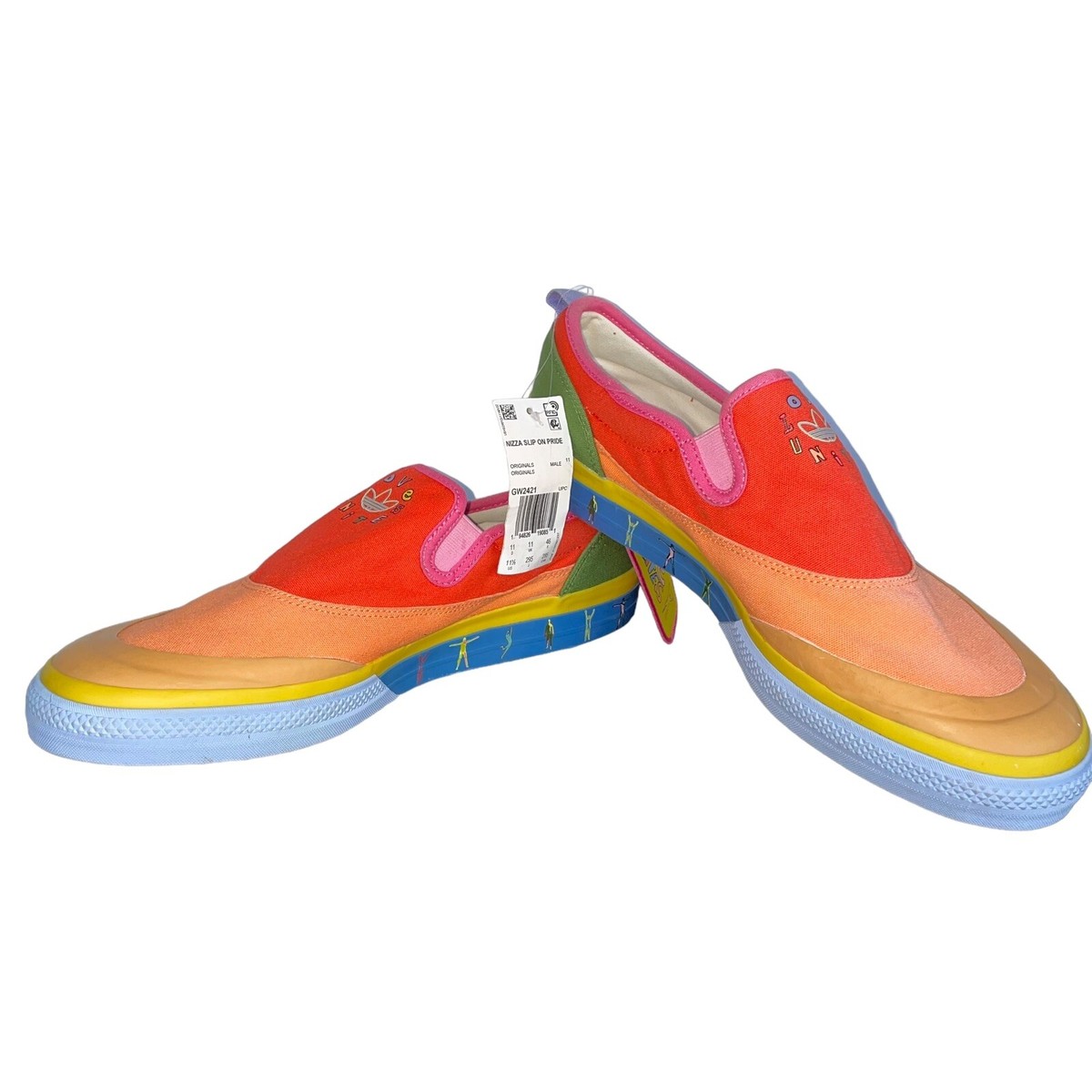 NEW Adidas Originals Nizza Slip-On Pride Rainbow GW2421  display picture 3