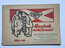 Vintage Lanser Verlag - Fahrschule Theorie Heft - 1950er, Quatsch nicht, Krause!