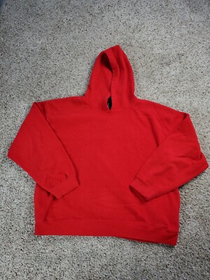 Vintage Gap Hoodie Medium Mens Red Fleece Long Sleeve Pullover Y2K